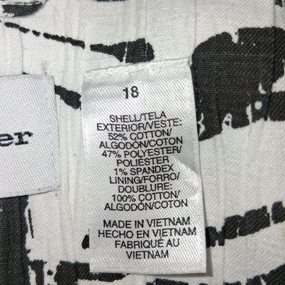 Alfred Dunner Black and White Floral Blazer Women  Size 18 - Picture 15 of 16